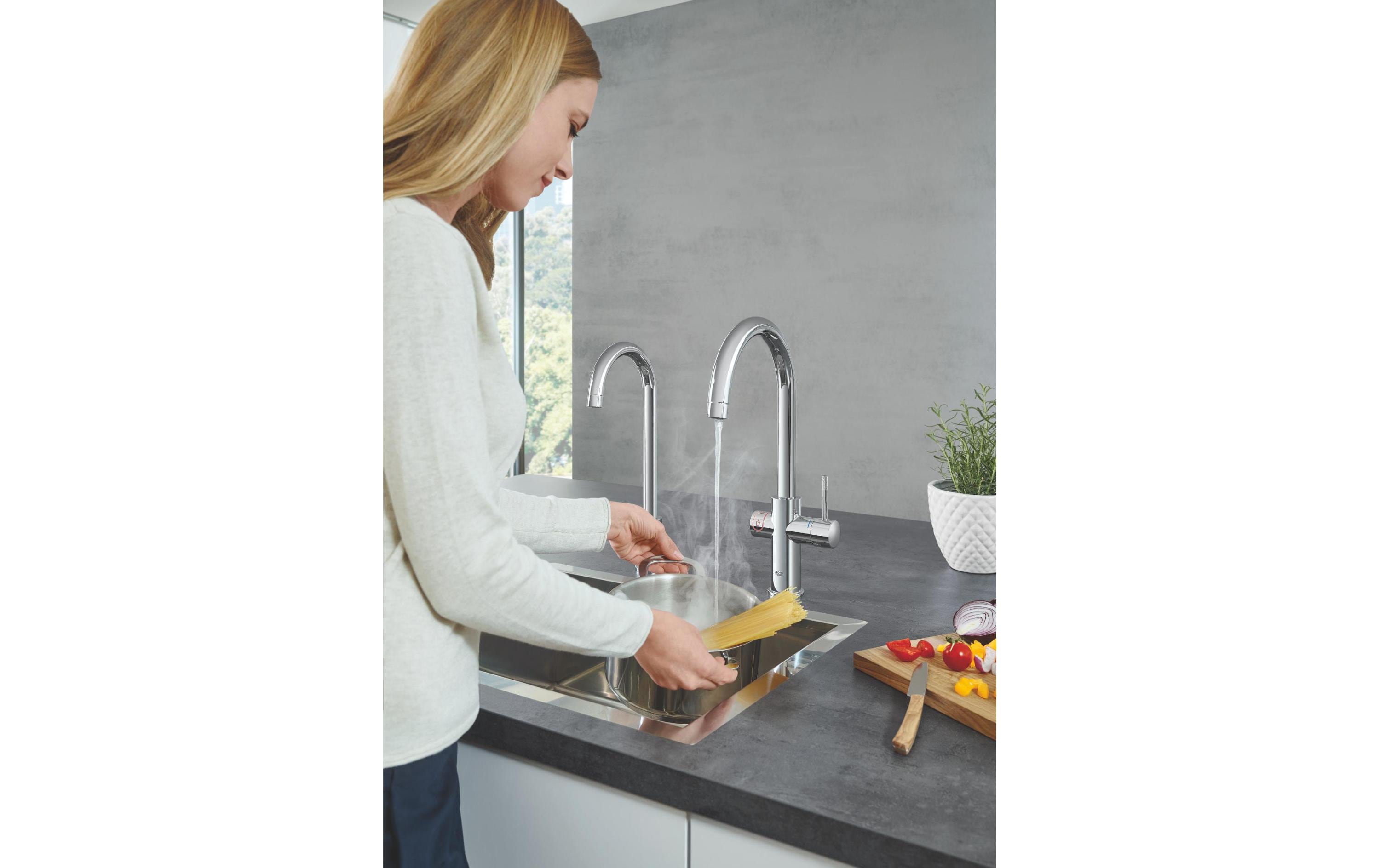 GROHE Küchenarmatur Blue Home Mono , Starter Kit, Chrom