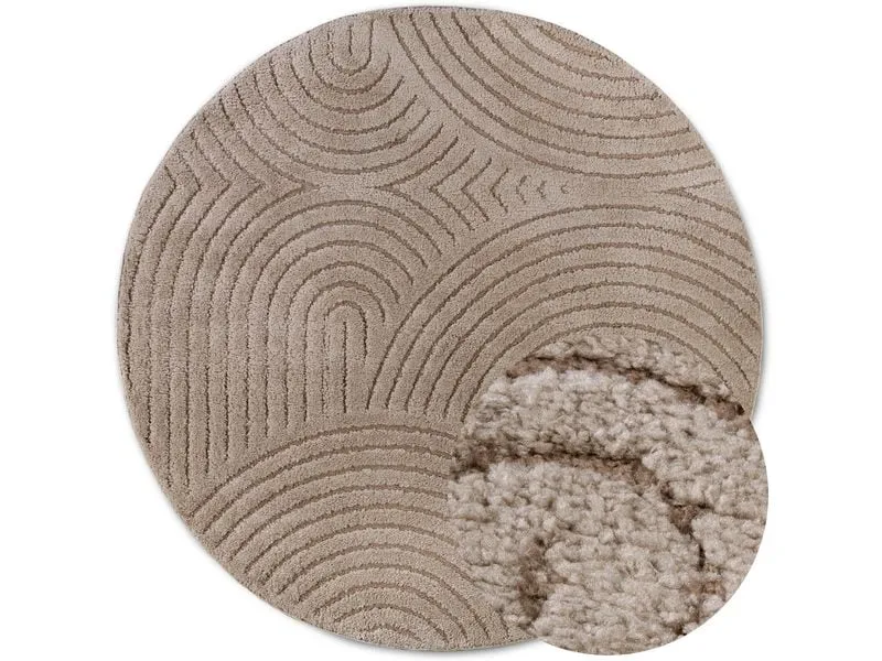 Elle Decoration Teppich Panglao Ø 160 cm, Taupe Elle Decoration Teppich Panglao Ø 160 cm, Taupe