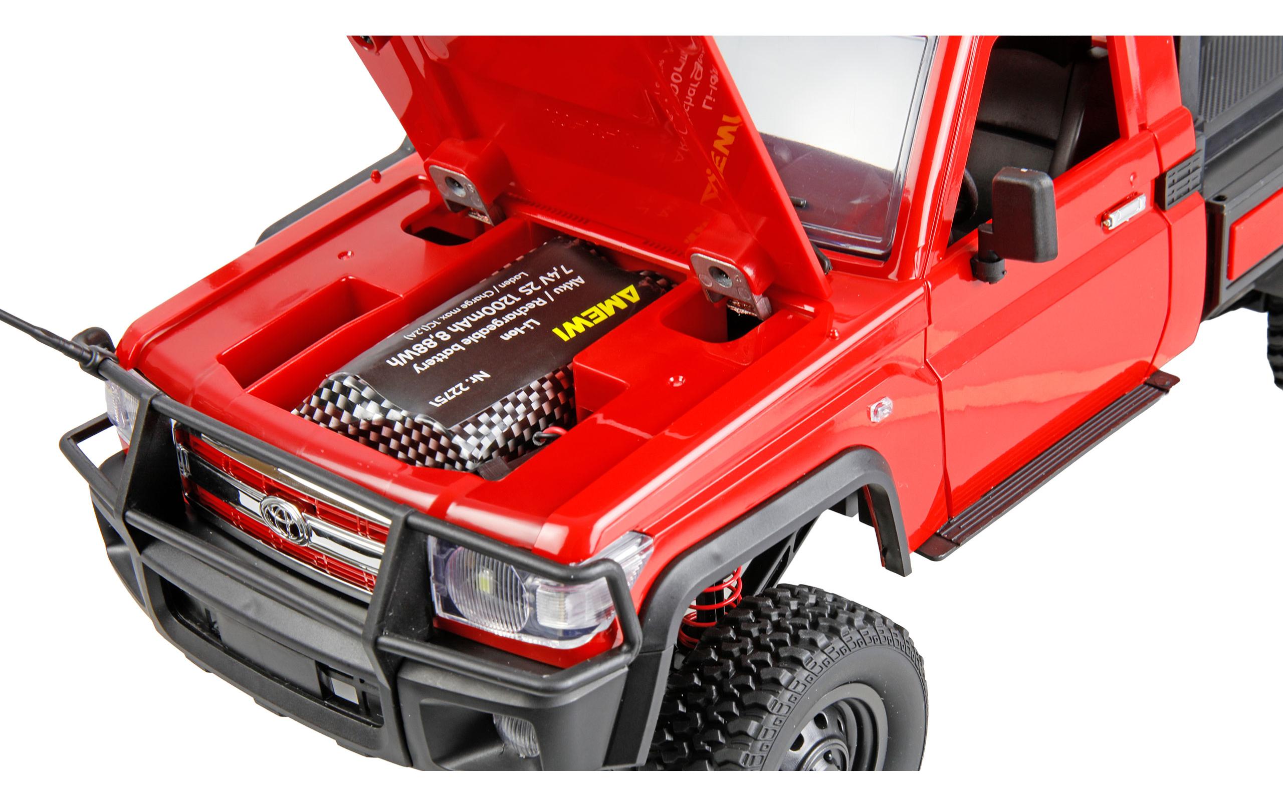 Amewi Toyota Land Cruiser Abschleppwagen 1:12 RTR Rot Amewi Toyota Land Cruiser Abschleppwagen 1:12 RTR Rot