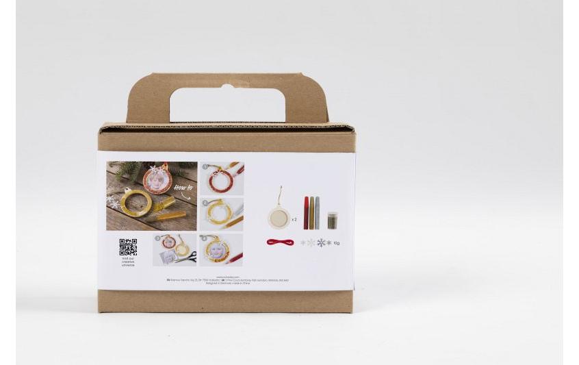 Creativ Company Bastelset Weihnachtskugeln Bilderrahmen Foto