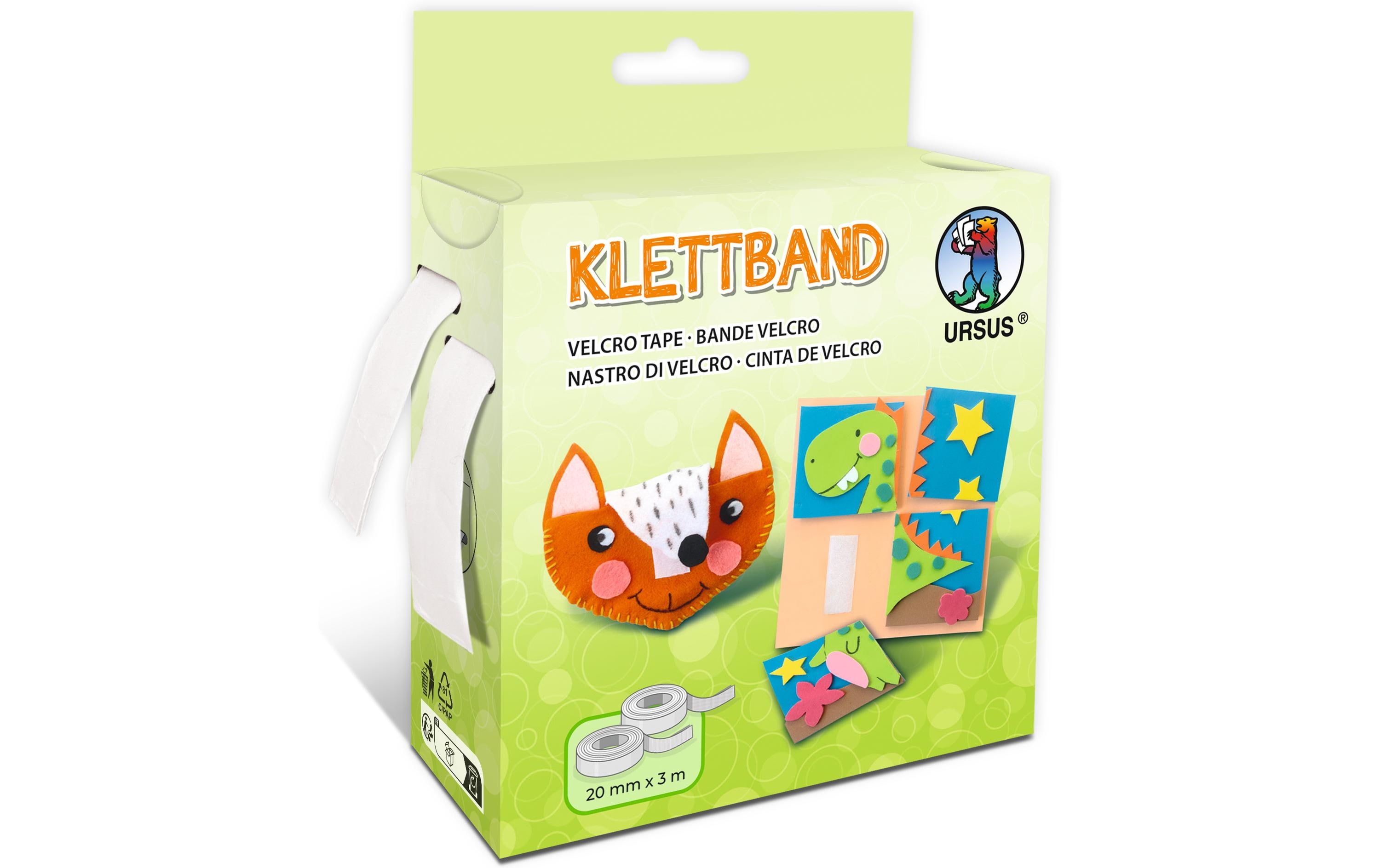 URSUS Klettband Weiss, 3 x 20 mm