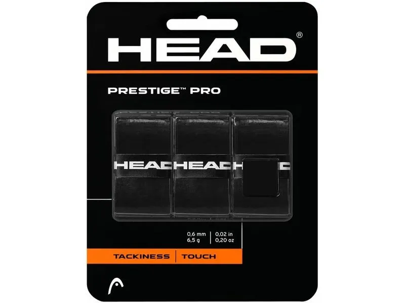 HEAD Tennis Grip Prestige Pro 3er-Pack, Schwarz HEAD Tennis Grip Prestige Pro 3er-Pack, Schwarz