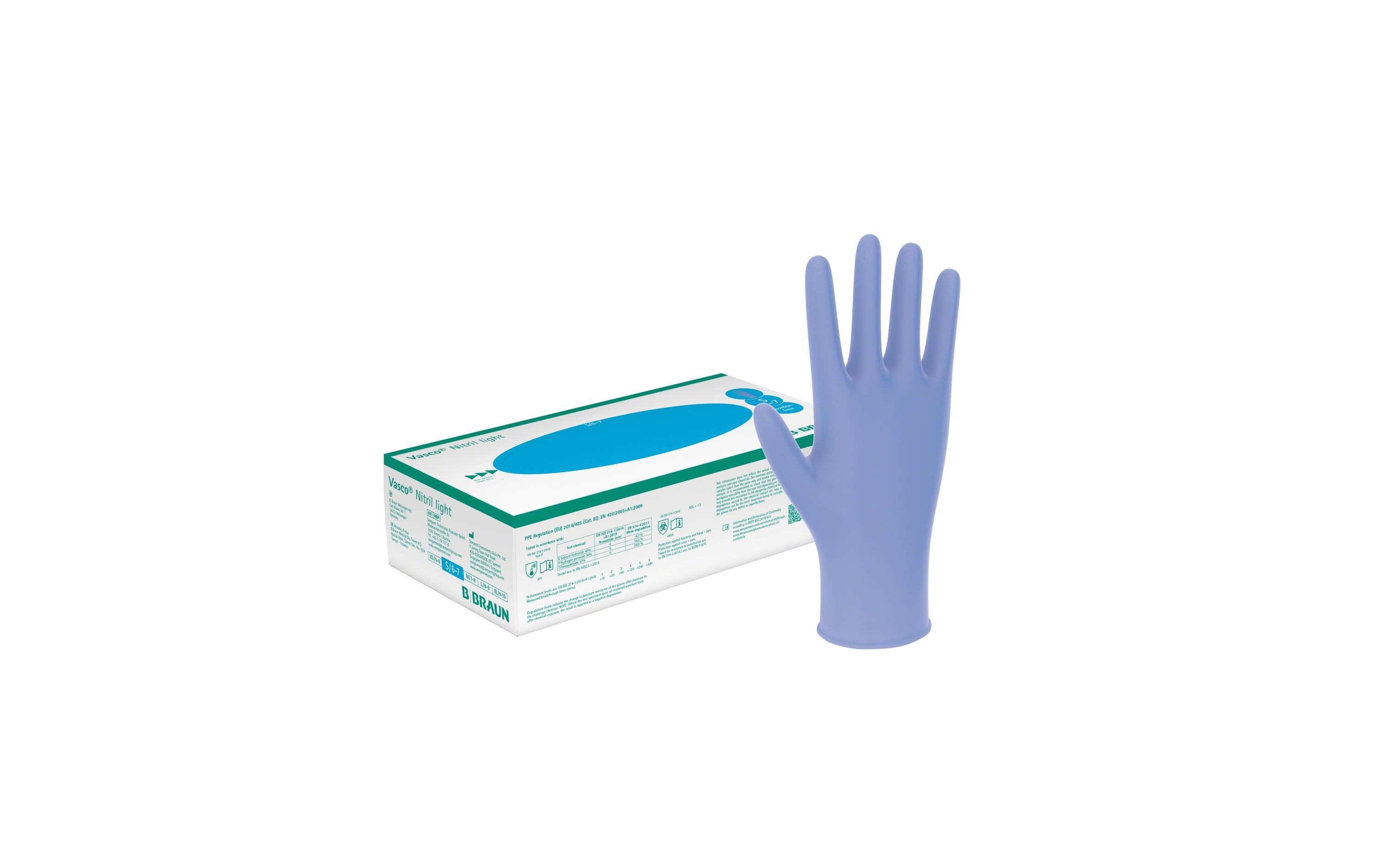 B. Braun Einweghandschuh Vasco Nitril Ligth L 100 Stück B. Braun Einweghandschuh Vasco Nitril Ligth L 100 Stück