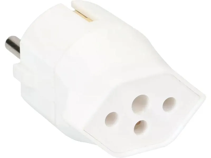 Max Hauri Fixadapter Schuko auf T13, Weiss