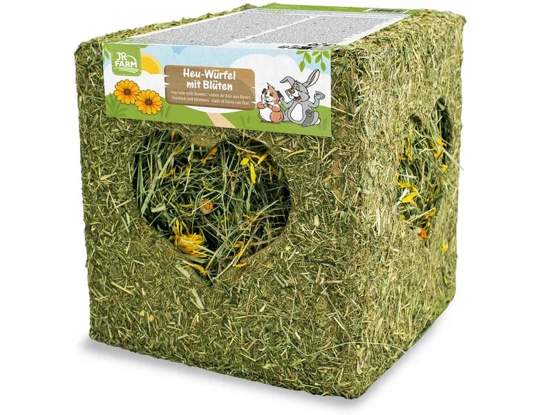 JR Farm Heuwürfel mit Blüten, gross