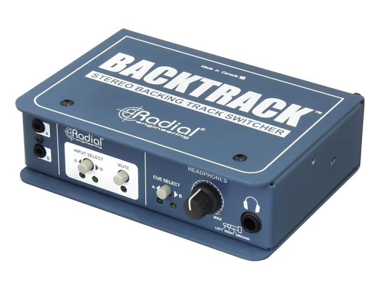 Radial BackTrack Stereo-Audioumschalter Stahl Blau Radial BackTrack Stereo-Audioumschalter Stahl Blau