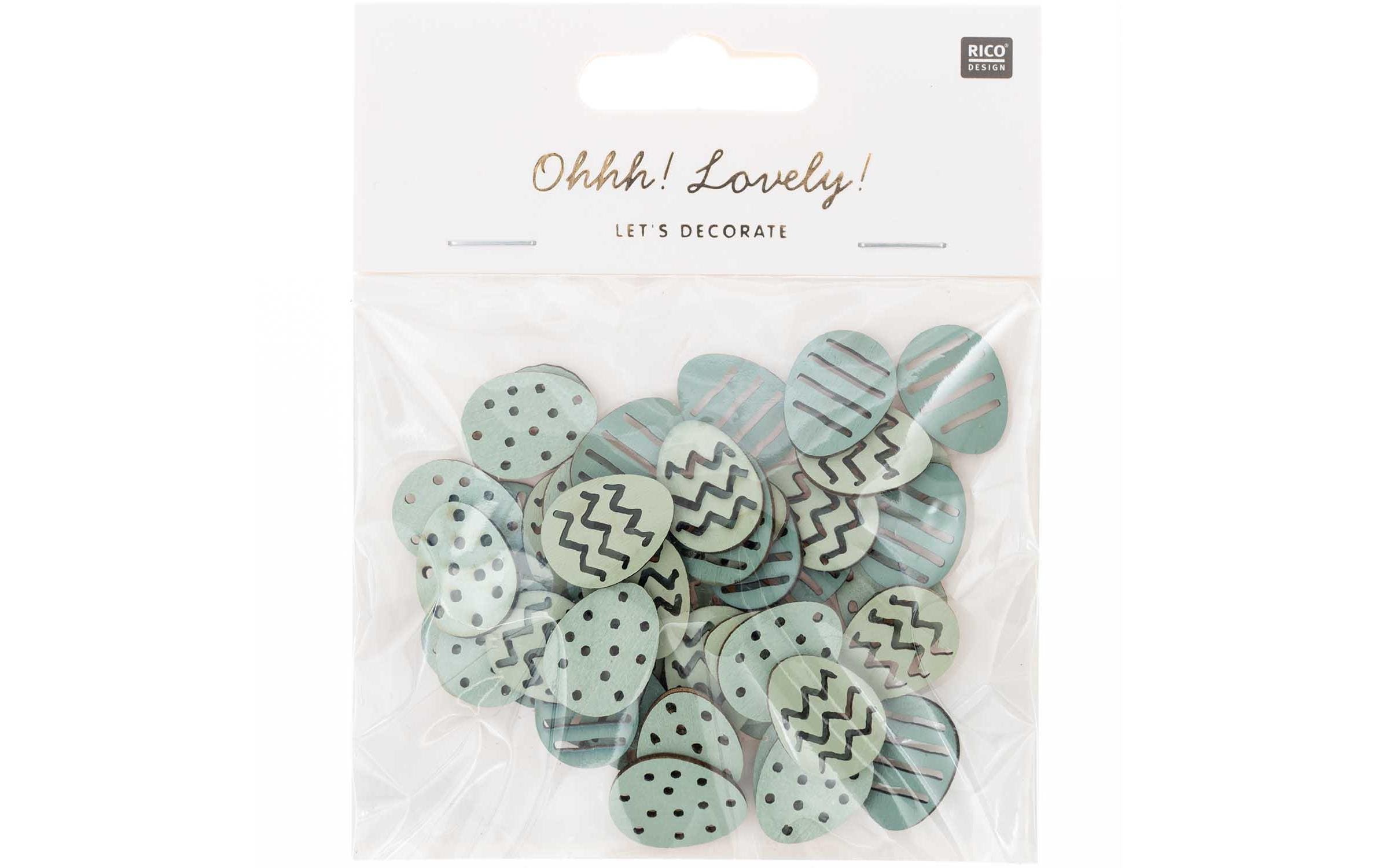 Rico Design Streudeko Ostereier 48 Stück, Mint