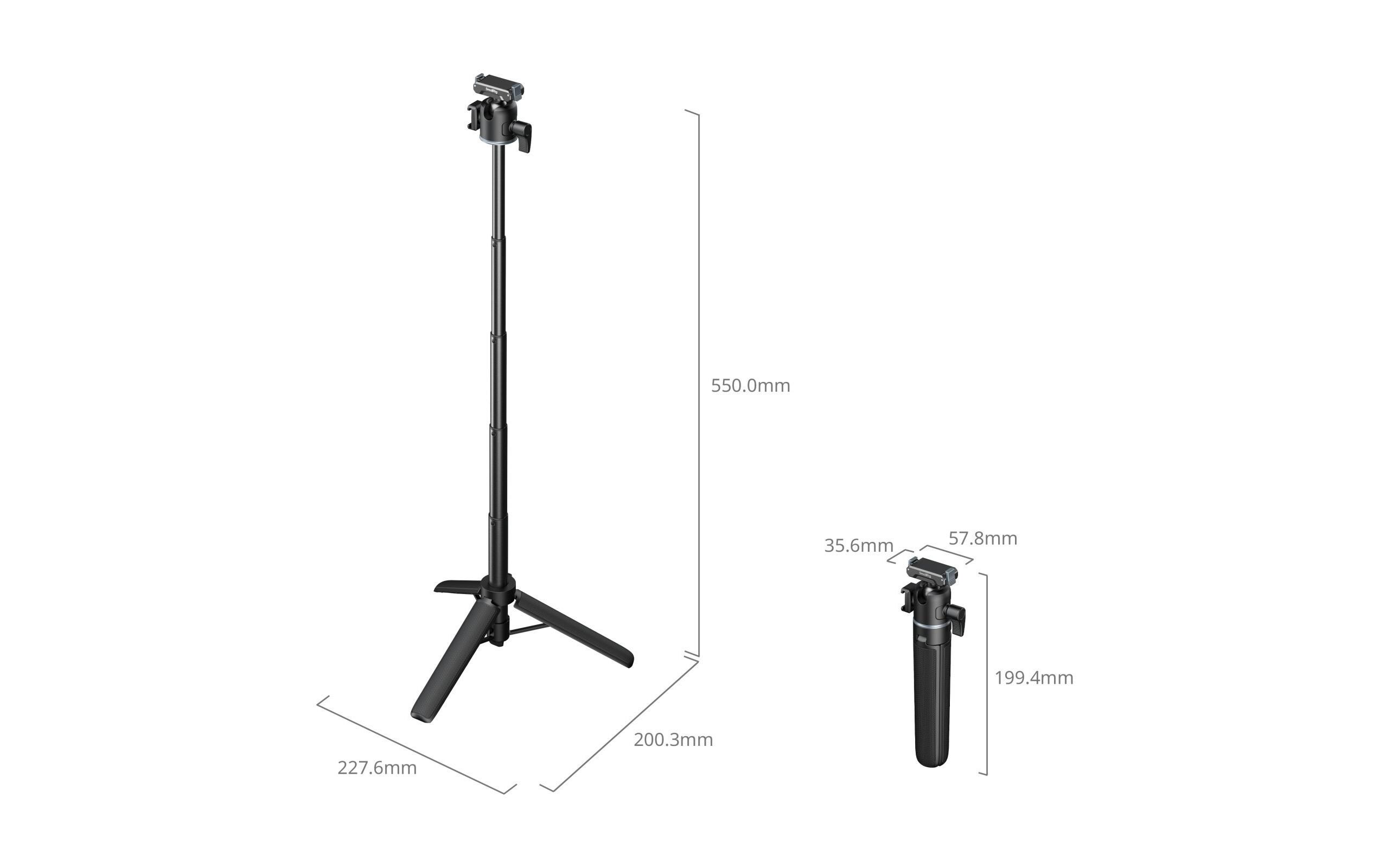 Smallrig Smartphone-Stativ Grip-Stativ für Action-Kameras