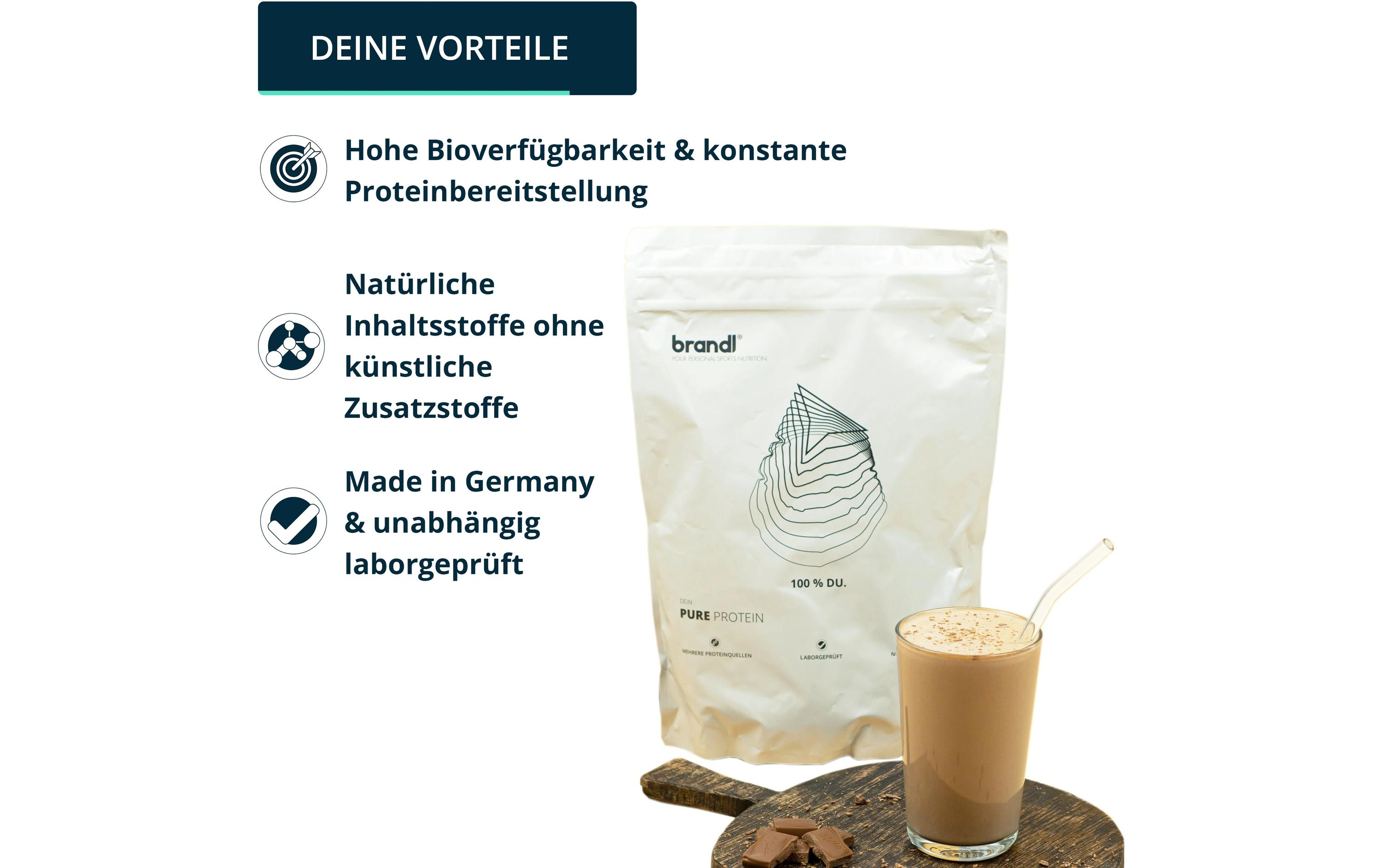 Brandl-Nutrition Pulver Pure Protein Vegan Schokolade 1000 g Brandl-Nutrition Pulver Pure Protein Vegan Schokolade 1000 g