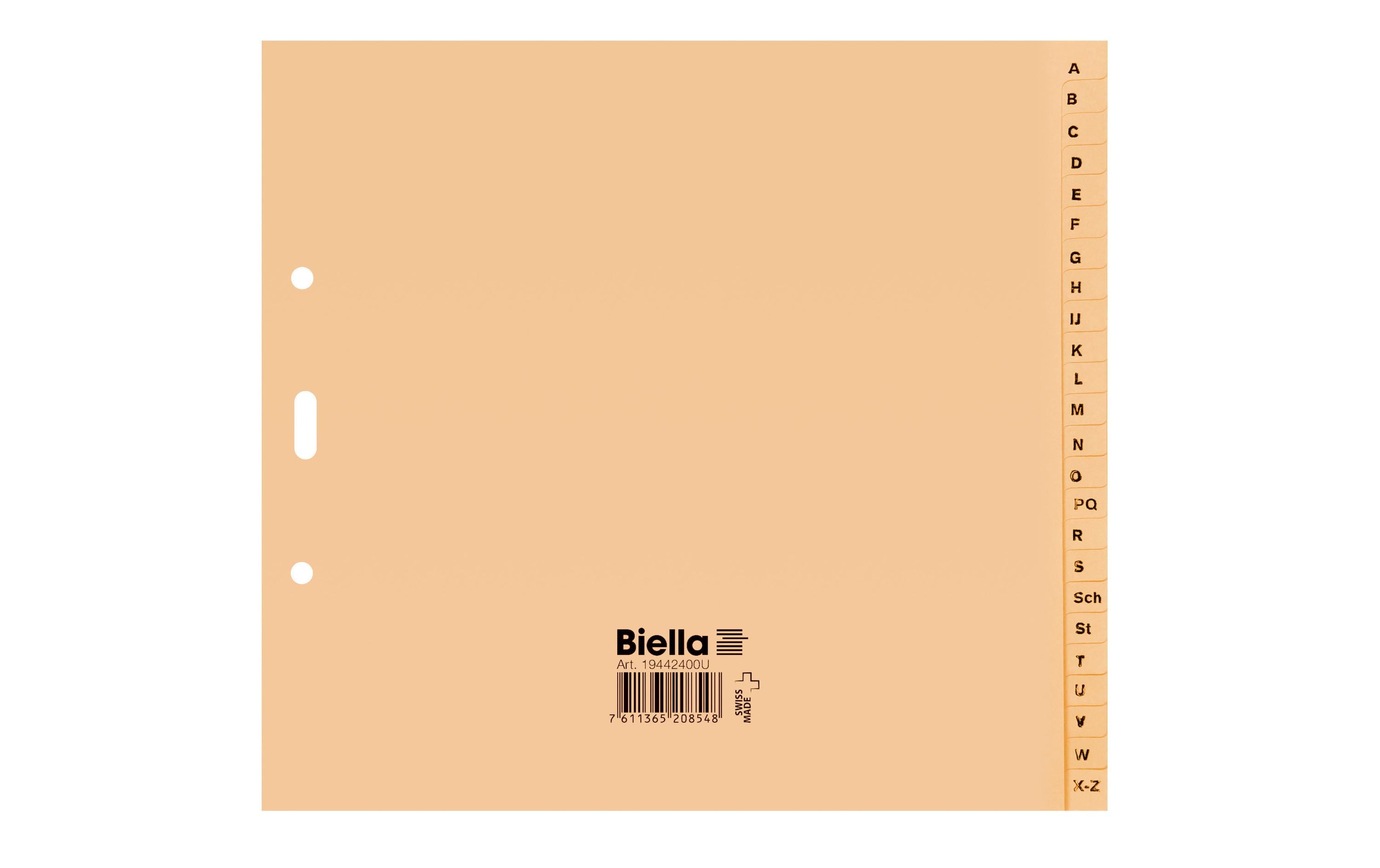 Biella Register Teildeckend, A4, A-Z Biella Register Teildeckend, A4, A-Z