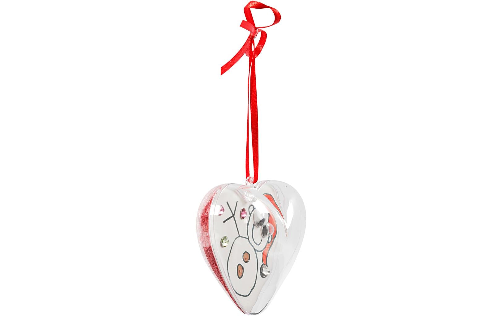 Creativ Company Kunststoffform Herz 6.5 cm, 10 Stück