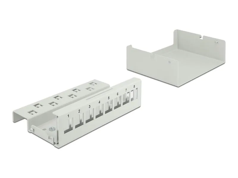 Delock Gehäuse Keystone Patchpanel 8 Port grau