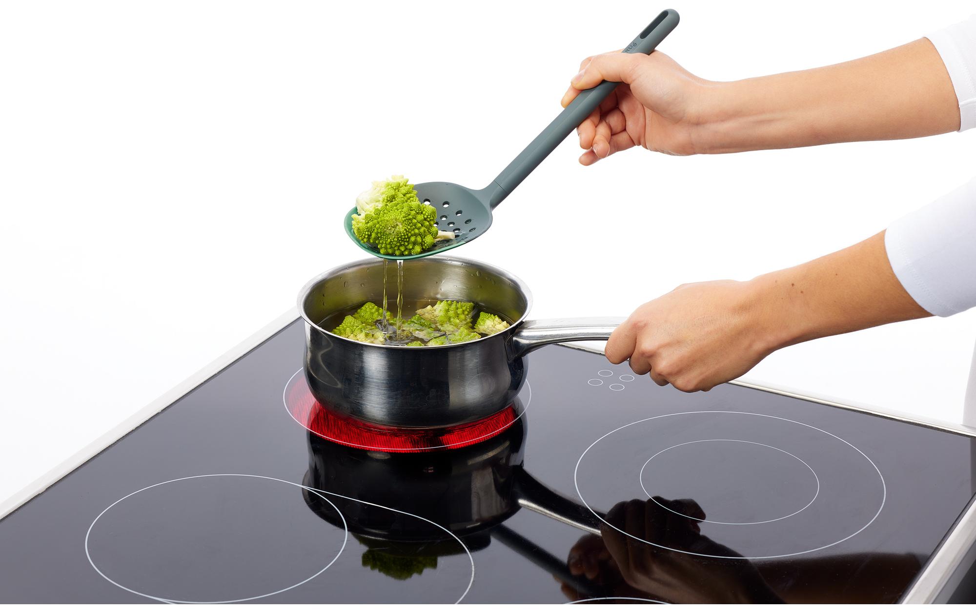 Lékué Schaumlöffel PBT/Silikon, Grün/Schwarz