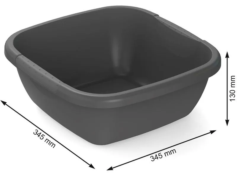 Rotho Becken Daily eckig, 8 l, Schwarz Rotho Becken Daily eckig, 8 l, Schwarz