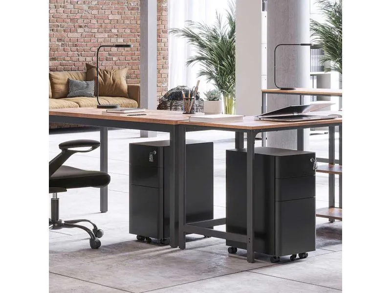 Songmics Multifunktionswagen 30 x 46 x 59 cm, Schwarz