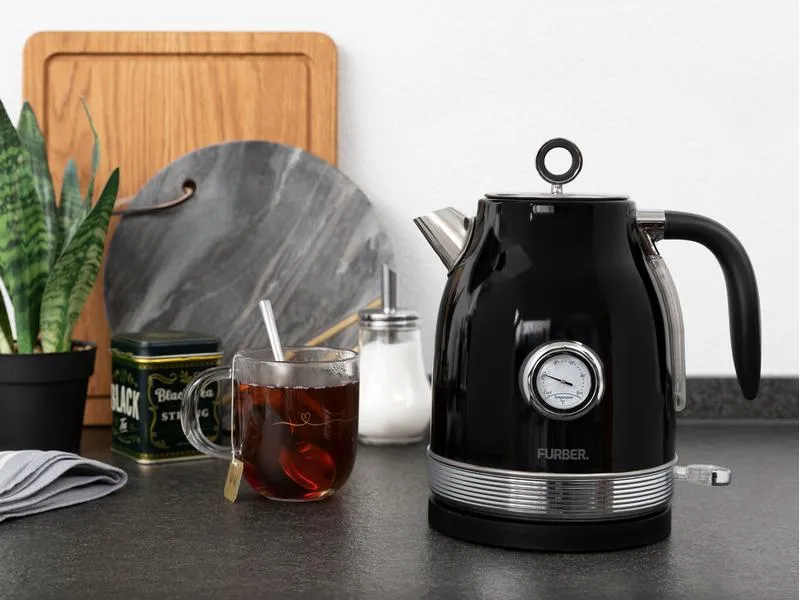 FURBER Wasserkocher Brando 1.7 l, Schwarz glanz FURBER Wasserkocher Brando 1.7 l, Schwarz glanz