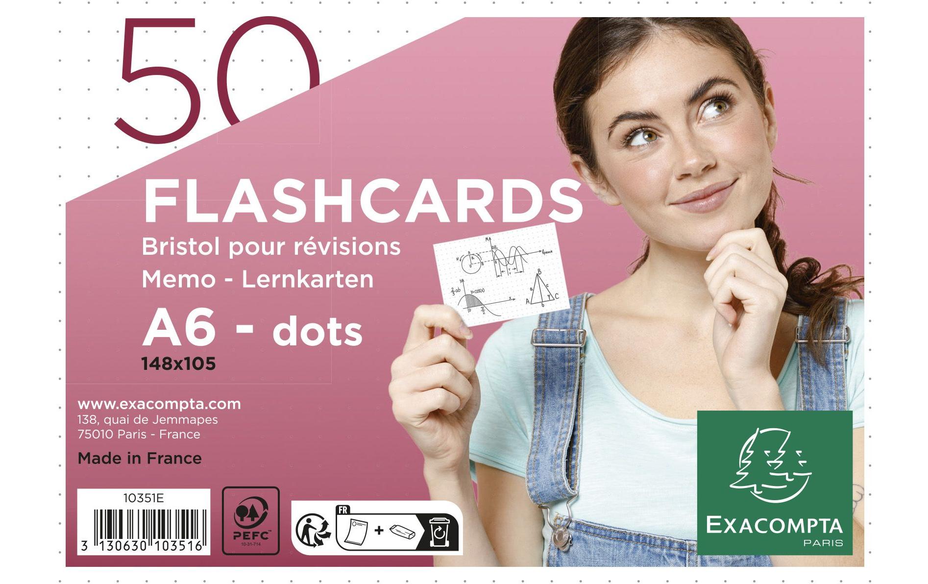 Exacompta Karteikarten Dot, Weiss