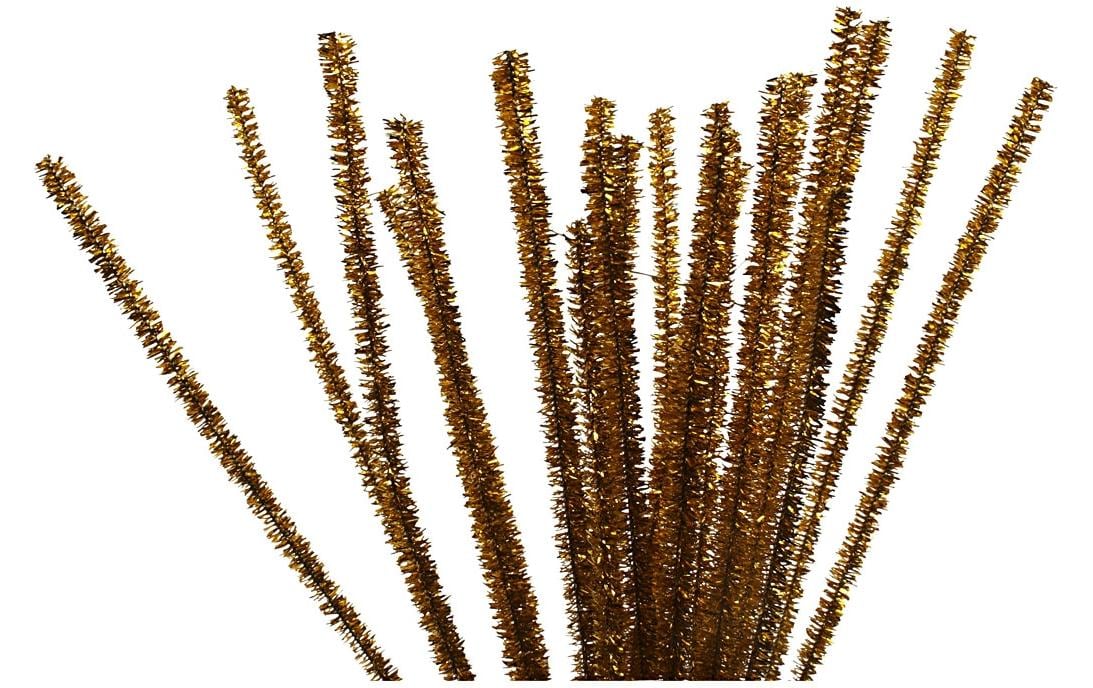 Creativ Company Chenilledraht 6 mm, 24 Stück, Gold