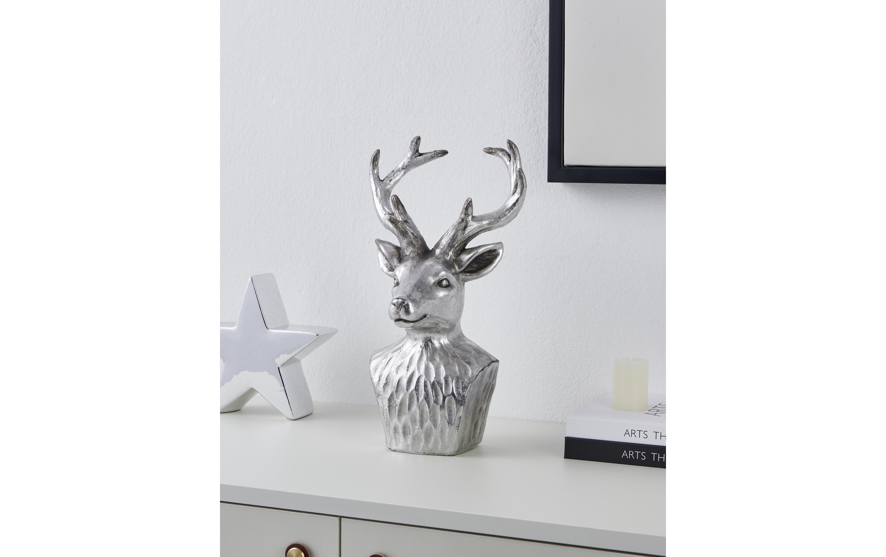 EGLO Weihnachtsfigur Hirsch Lamlash Weihnachtsdeko, Silber