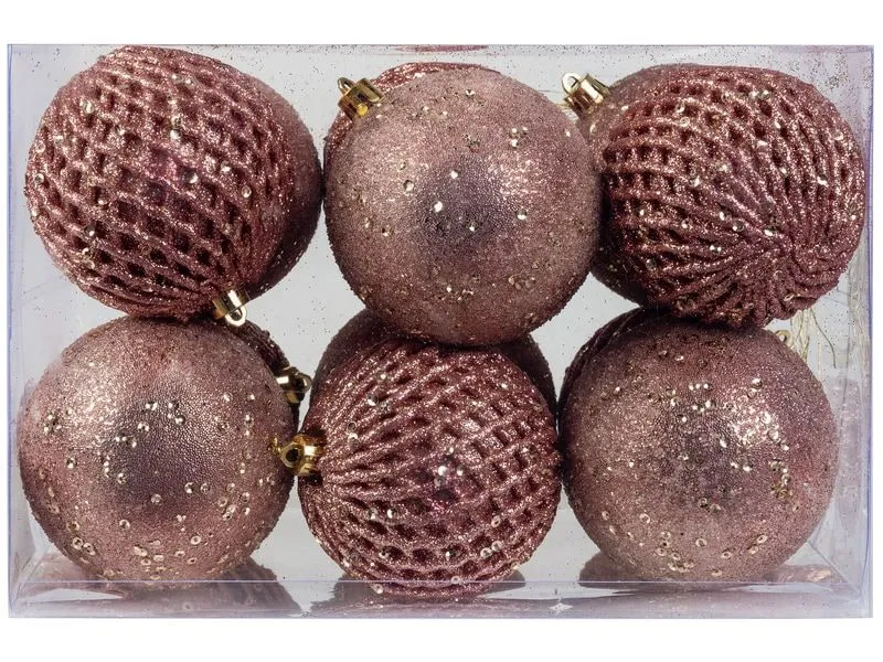 COCON Weihnachtskugel 12 Stück, Rosa