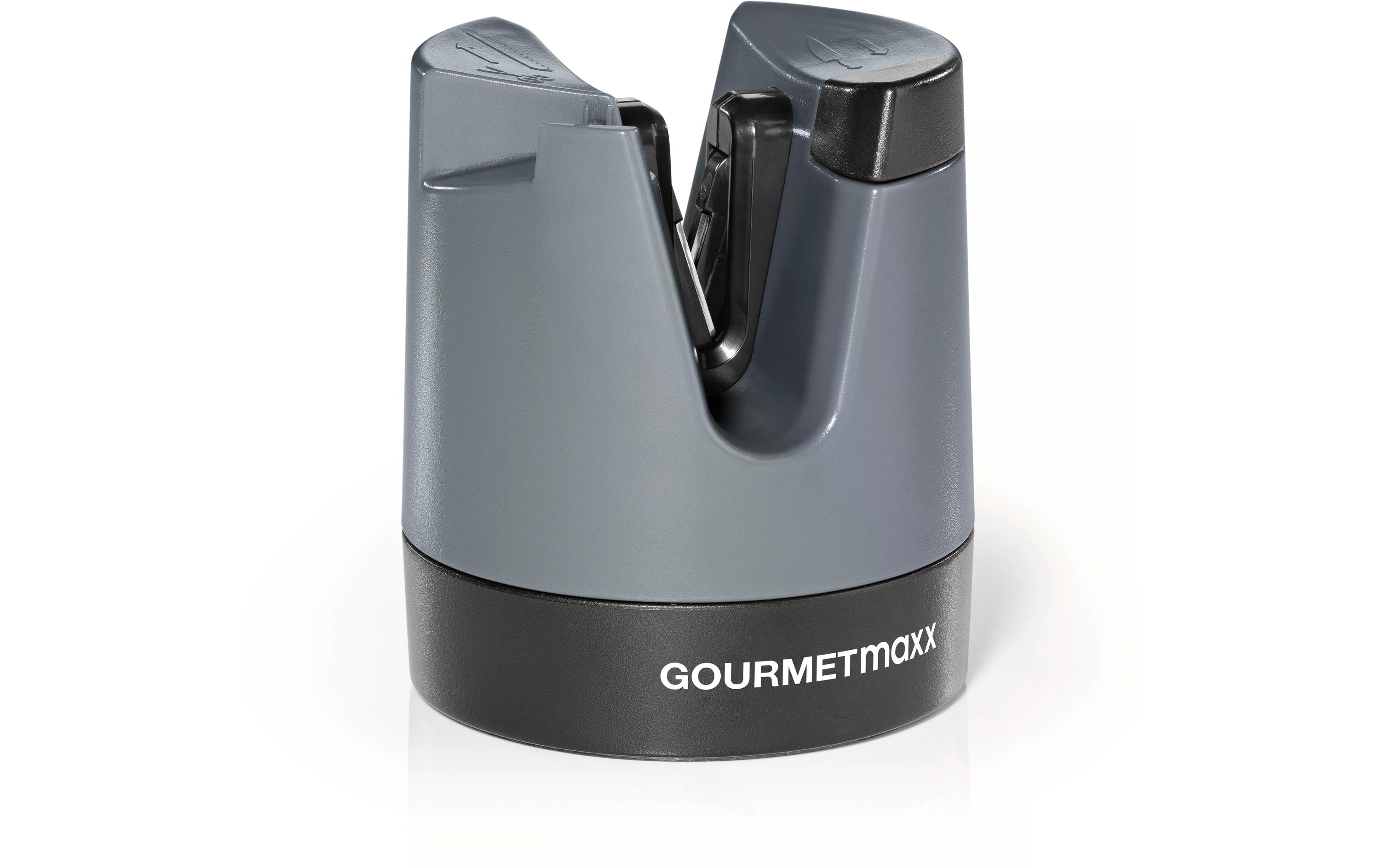 GOURMETmaxx Messerschärfer 6.4 cm, Anthrazit/Schwarz