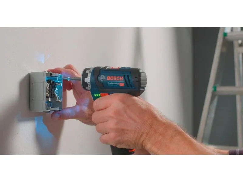 Bosch Professional Akku-Bohrschrauber GSR 12 V-15 FC Kit 2x 2.0 Ah + Aufsätze