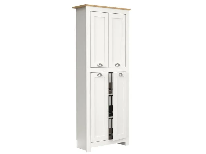 VCM Badezimmerregal Balusa 42 x 180 cm, Braun/Weiss VCM Badezimmerregal Balusa 42 x 180 cm, Braun/Weiss