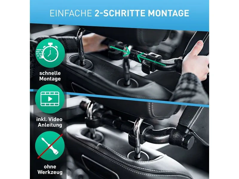 Flipline Auto-Kopfstütze, weisse Nähte