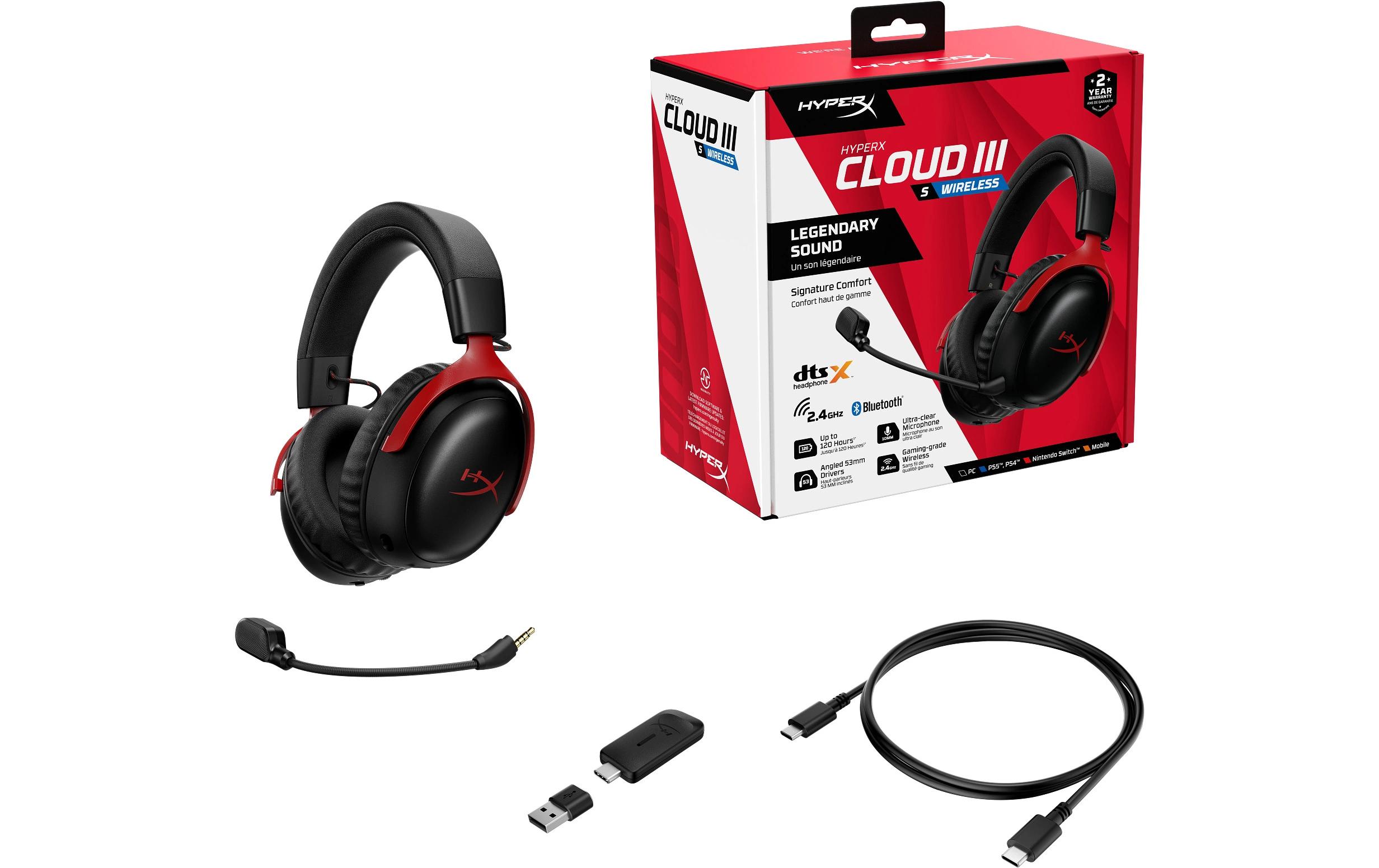 HyperX Headset HyperX Cloud III S Rot/Schwarz