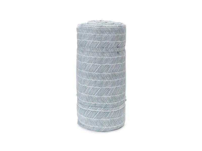 Urbanara Picknickdecke Mallur 130 x 190 cm - Grüngrau / Weiss