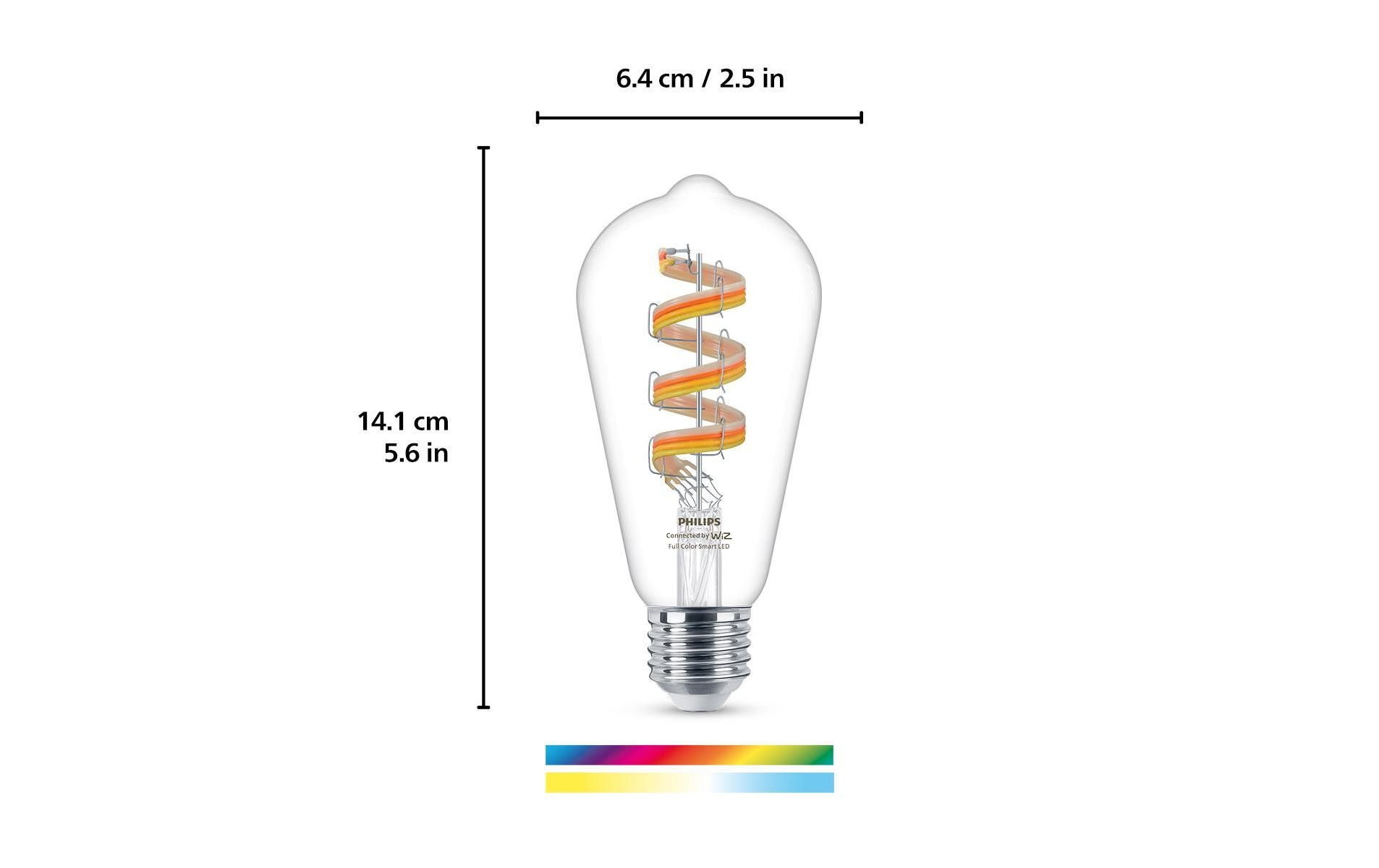 WiZ Leuchtmittel 6.3W (40W) E27 ST64 Tunable White & Color