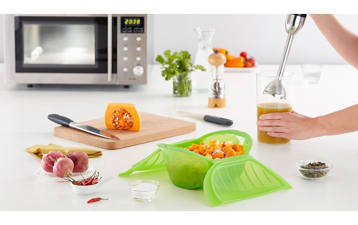 Lékué Mikrowellen-Dampfgarer Tief Grün