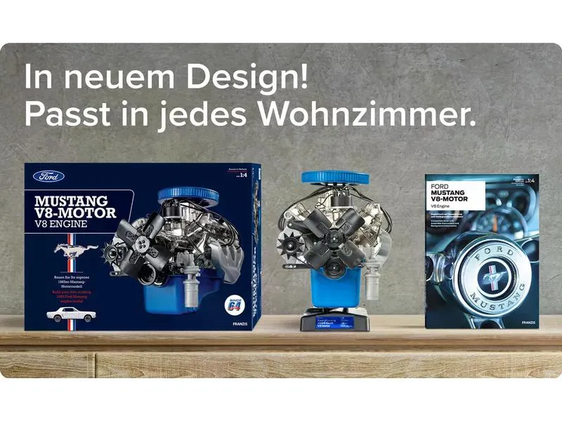 Franzis Bausatz Ford Mustang V8 Motor 1:4