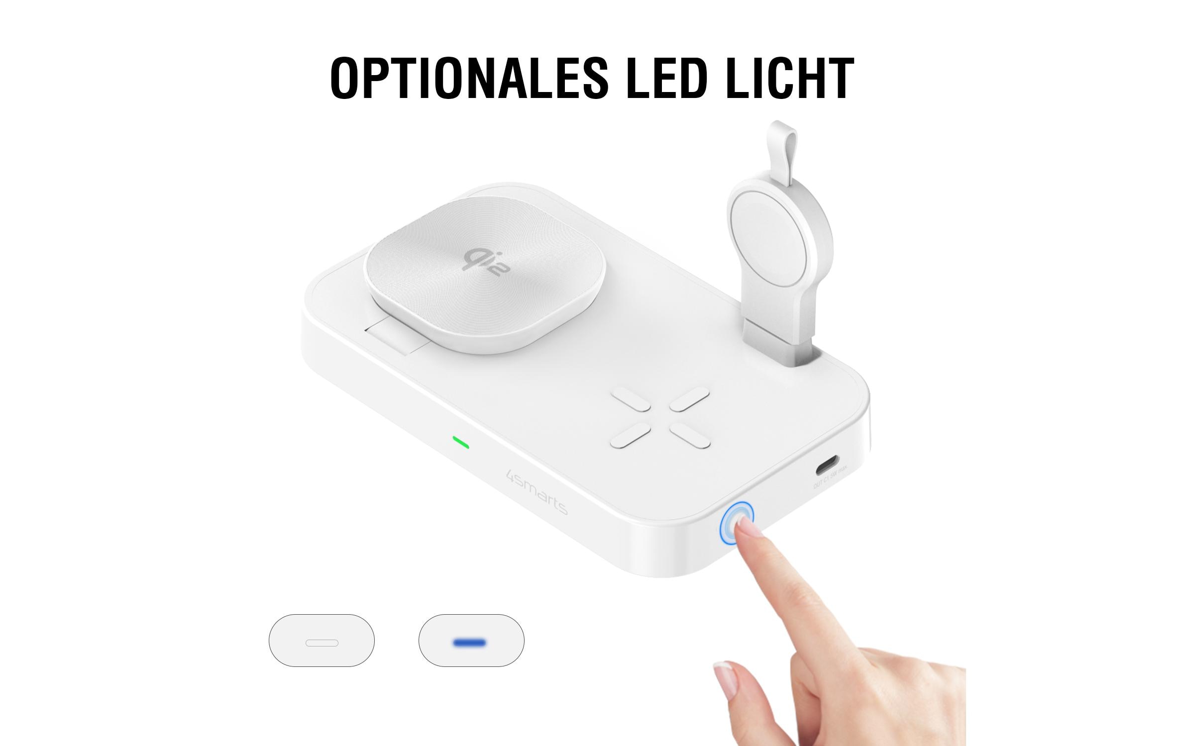 4smarts Qi2 Ladestation Trident mit Charger für Samsung Watch, weiss 4smarts Qi2 Ladestation Trident mit Charger für Samsung Watch, weiss