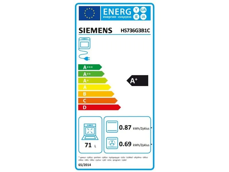 Siemens Einbaudampfbackofen iQ700 HS736G3B1C Schwarz A+ Siemens Einbaudampfbackofen iQ700 HS736G3B1C Schwarz A+