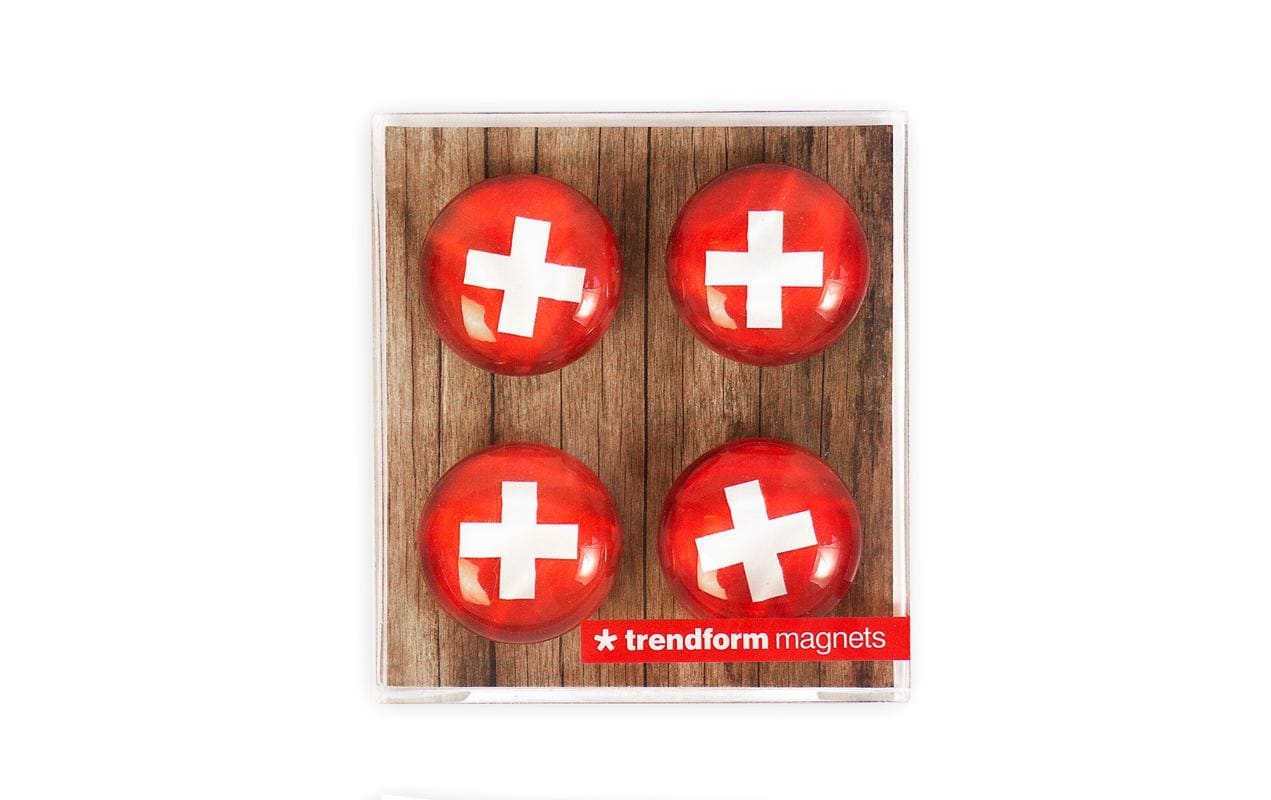 Trendform Haftmagnet EYE Swiss Kreuz 4er Set, Rot