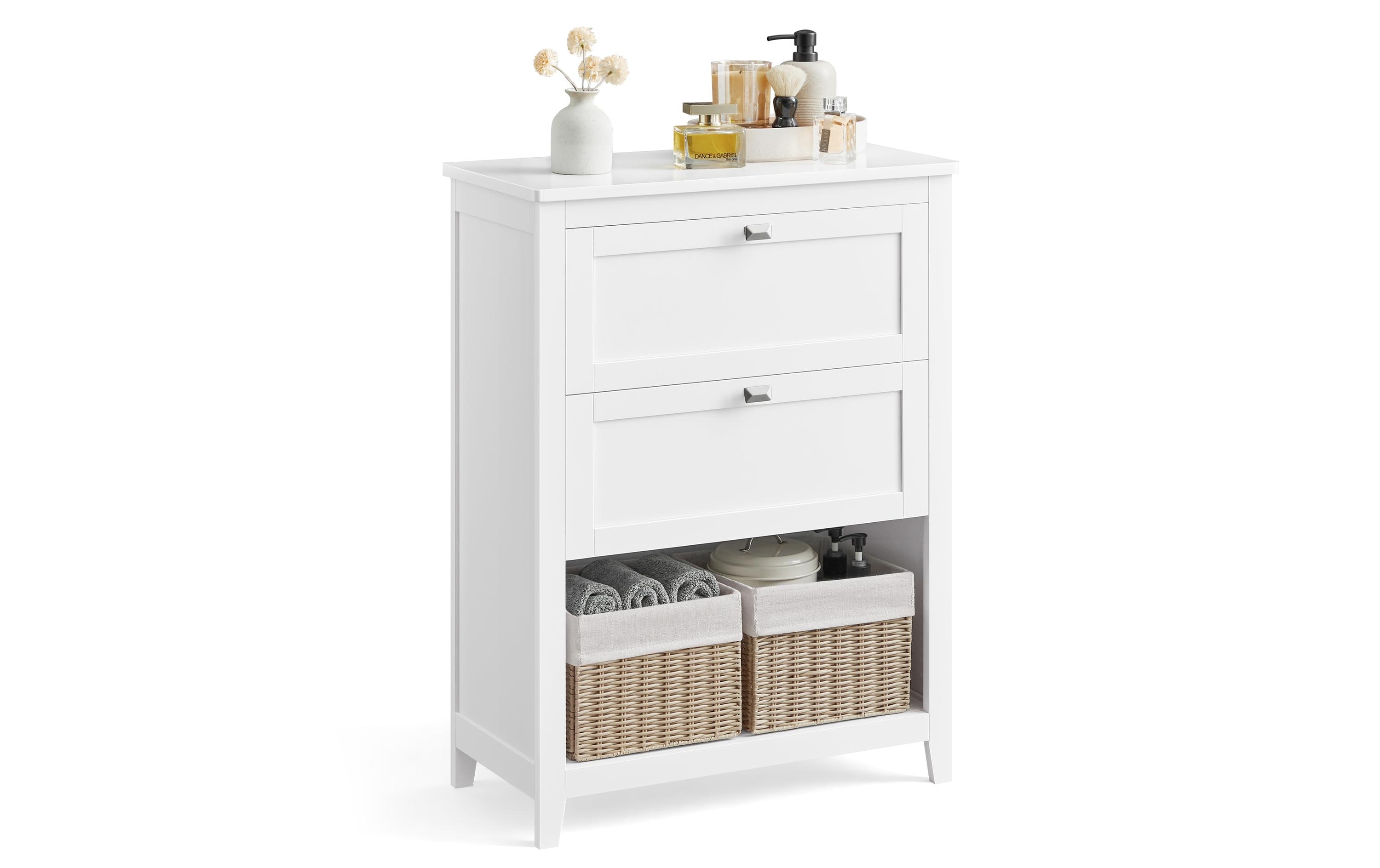 VASAGLE Badezimmer-Schrank 30 x 80 cm, Weiss VASAGLE Badezimmer-Schrank 30 x 80 cm, Weiss