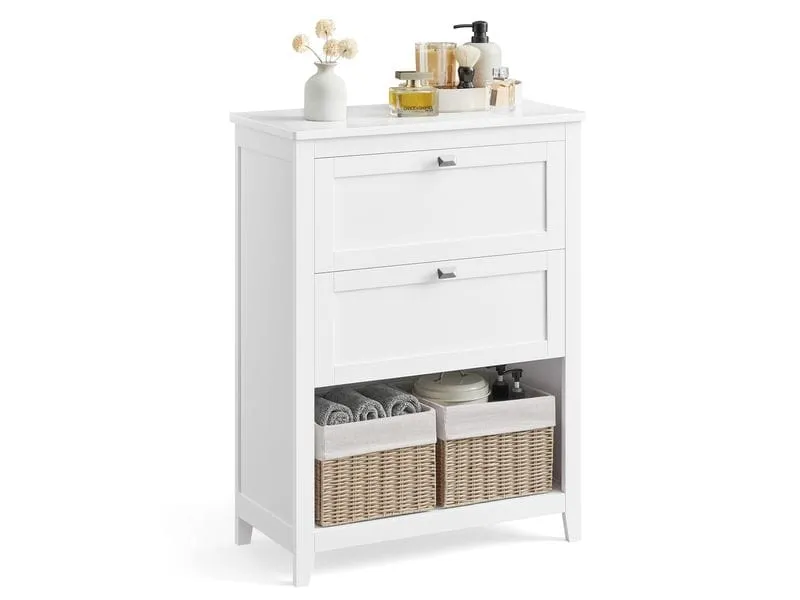 VASAGLE Badezimmer-Schrank 30 x 80 cm, Weiss VASAGLE Badezimmer-Schrank 30 x 80 cm, Weiss