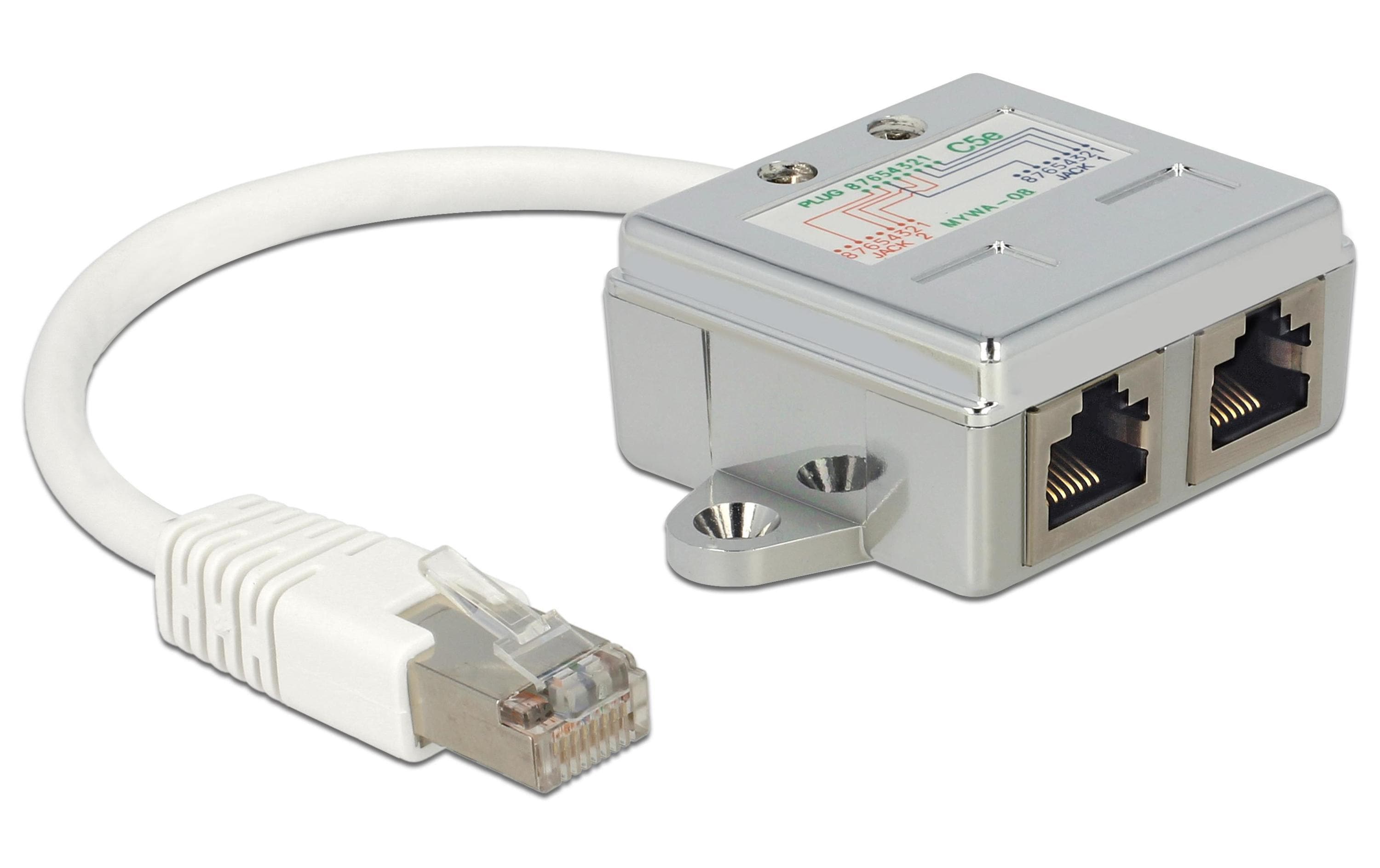 Delock Anschlussverdoppler 2x 100Mbps LAN 1 Stück Delock Anschlussverdoppler 2x 100Mbps LAN 1 Stück