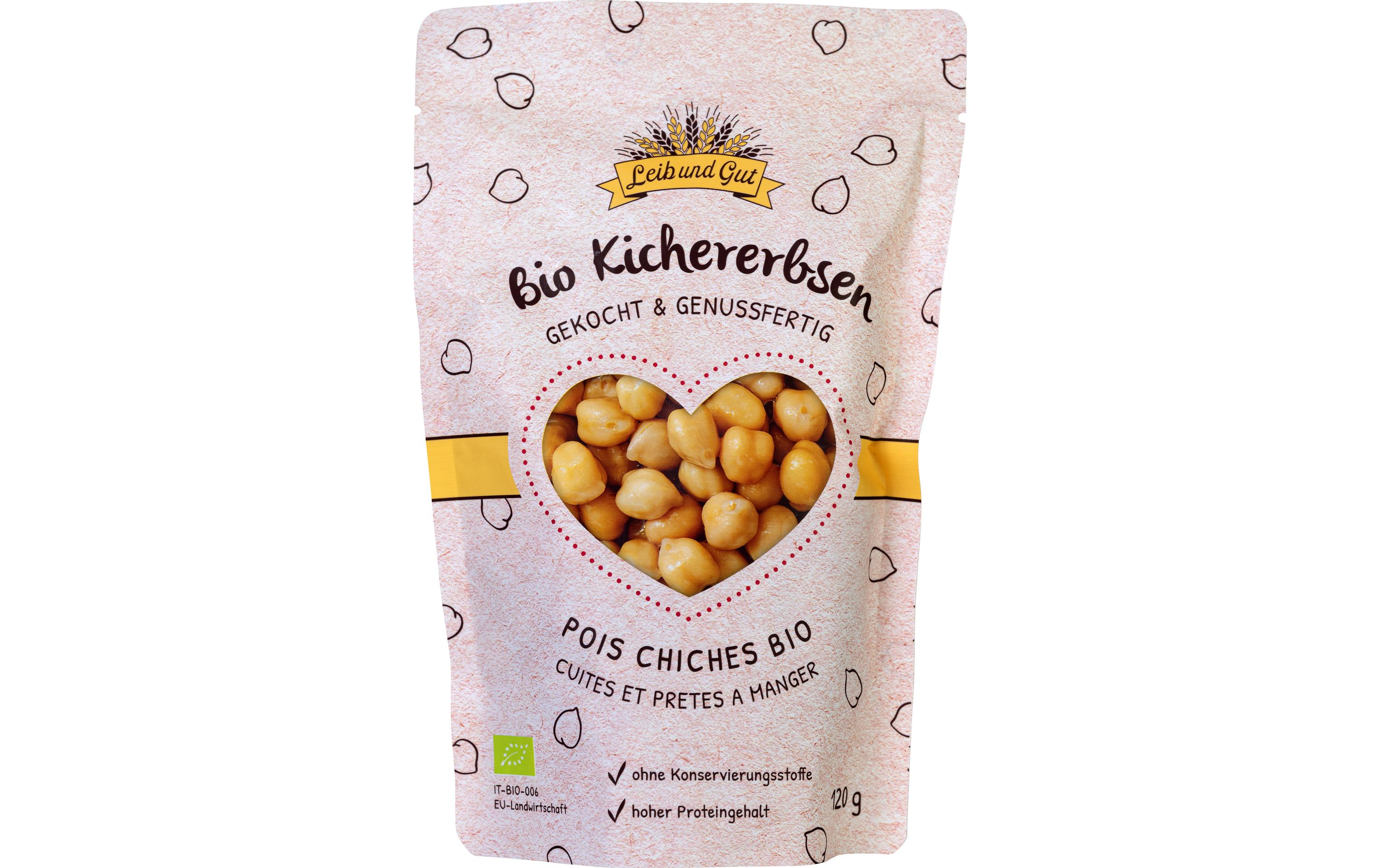 Leib und Gut Bio Kichererbsen gekocht 120 g