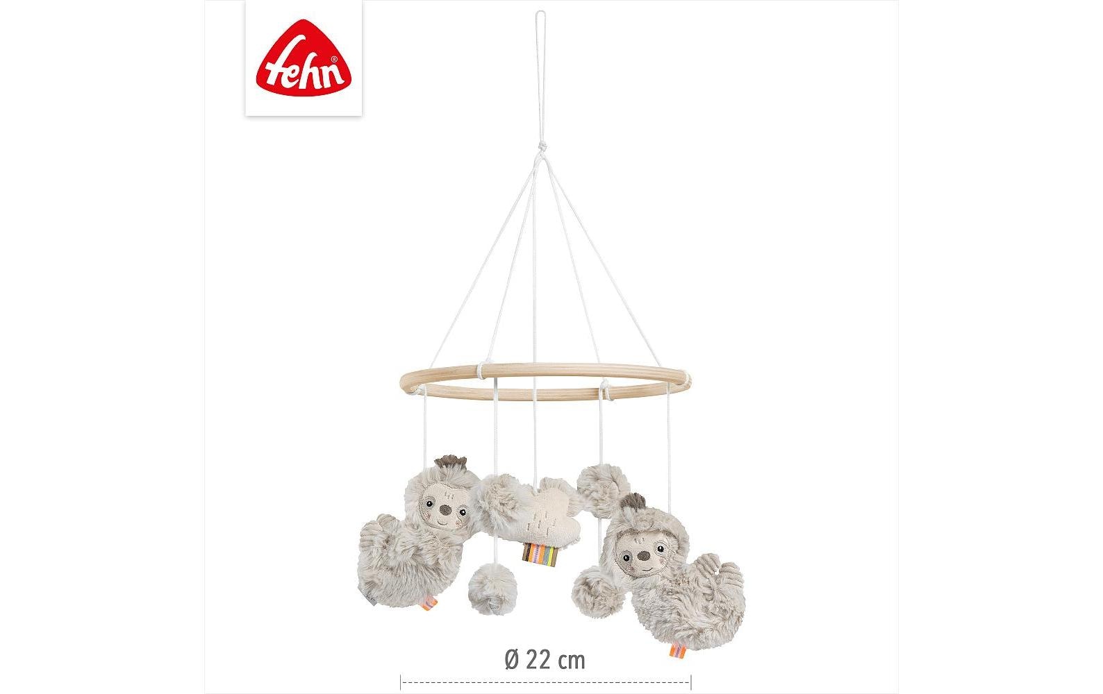 fehn Holz-Mobile Faultier Beige/Grau