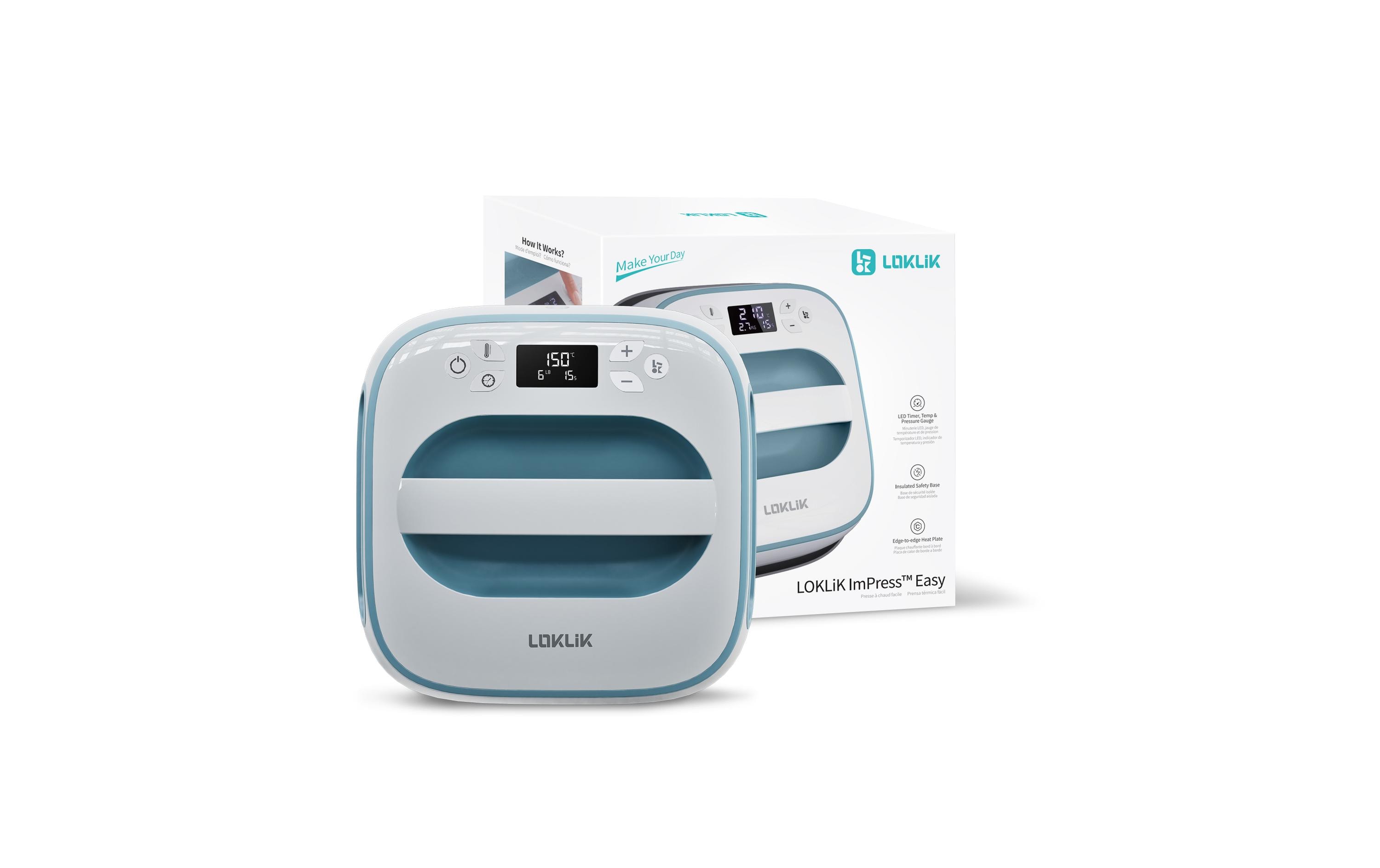 LOKLIK Easy Heat Press Weiss/Blau LOKLIK Easy Heat Press Weiss/Blau