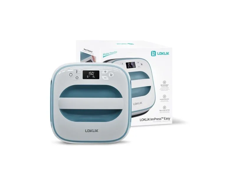 LOKLIK Easy Heat Press Weiss/Blau