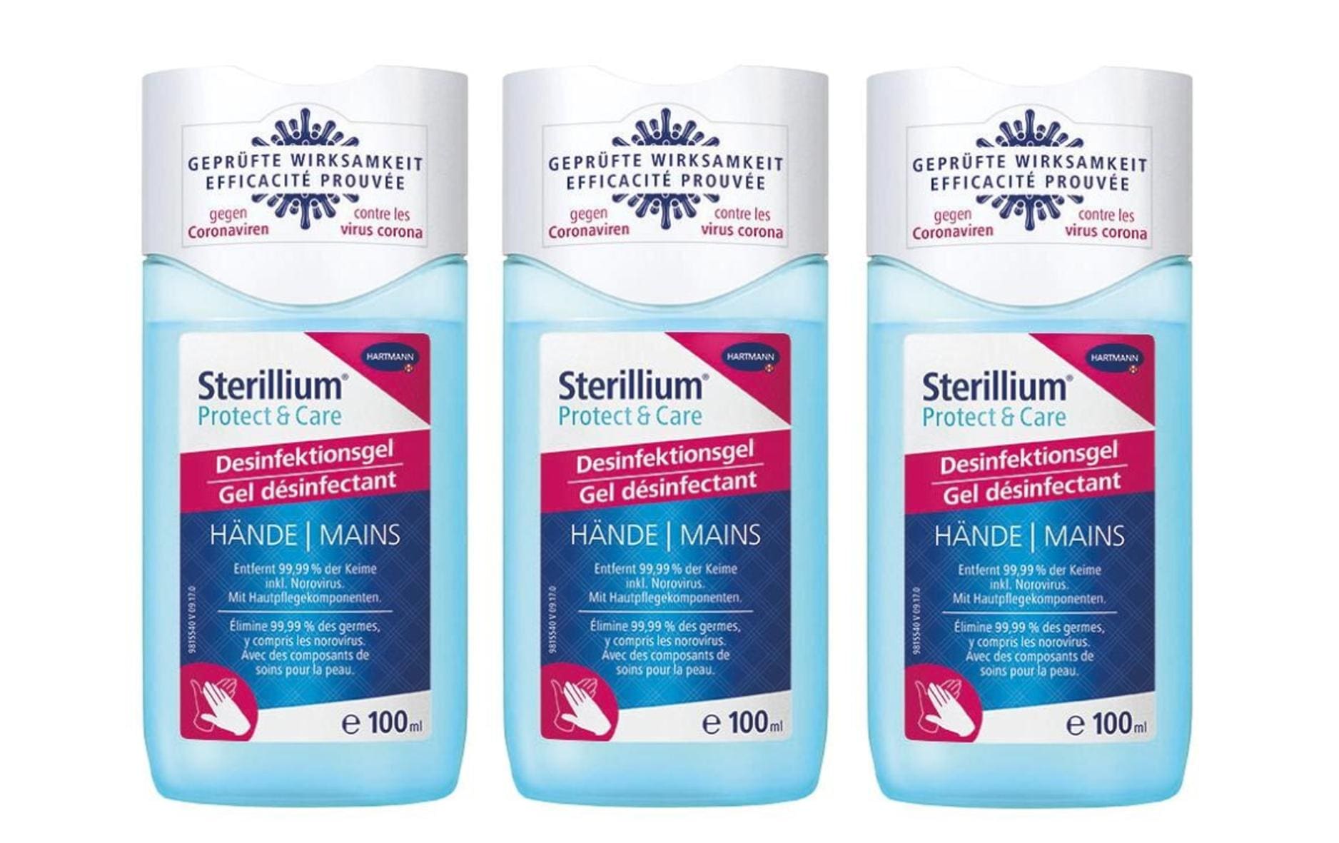 Sterillium Desinfektionsgel Protect & Care Hände 3 x 100 ml Sterillium Desinfektionsgel Protect & Care Hände 3 x 100 ml