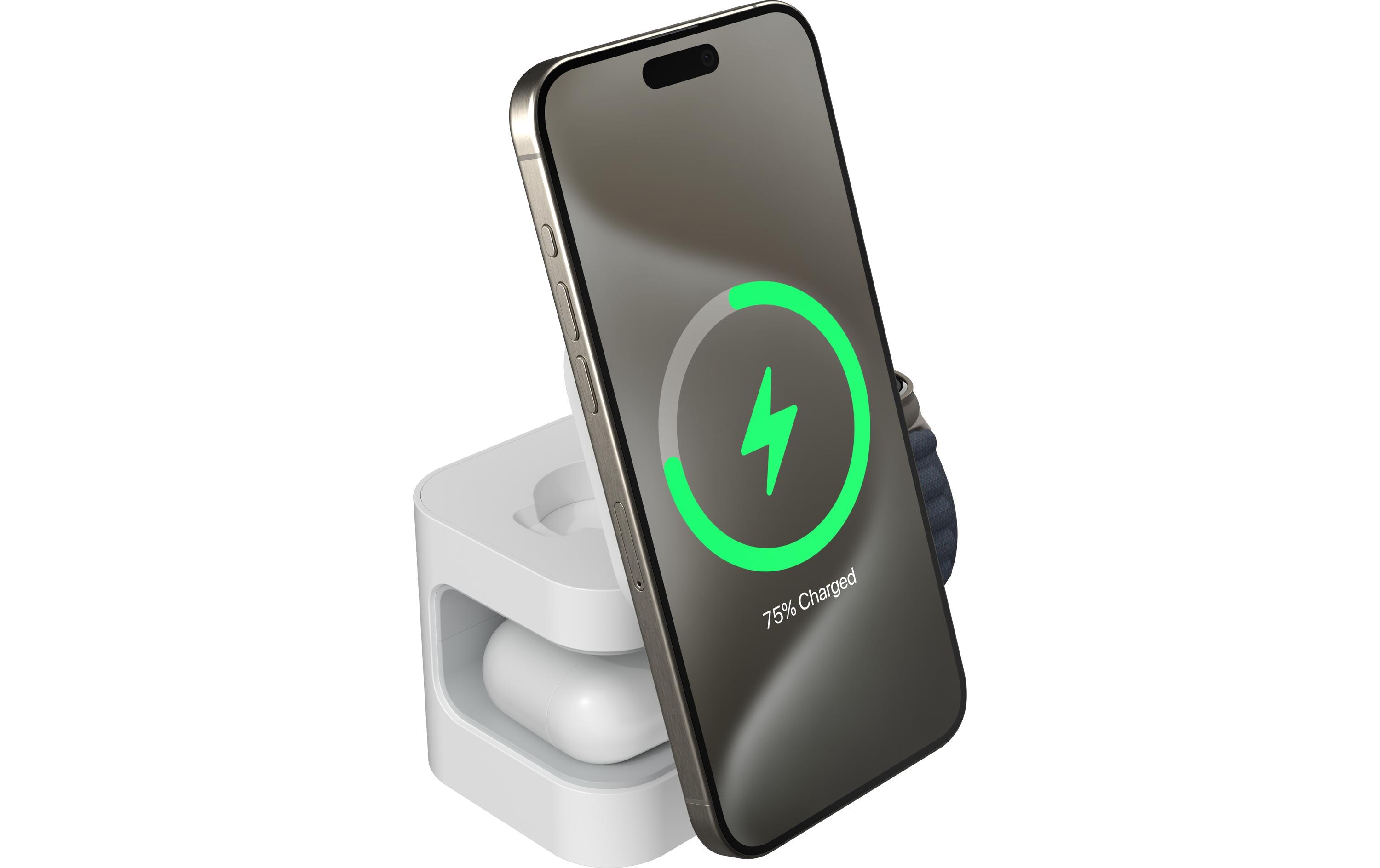 HYPER Wireless Charger Qi2 3-in-1, Weiss
