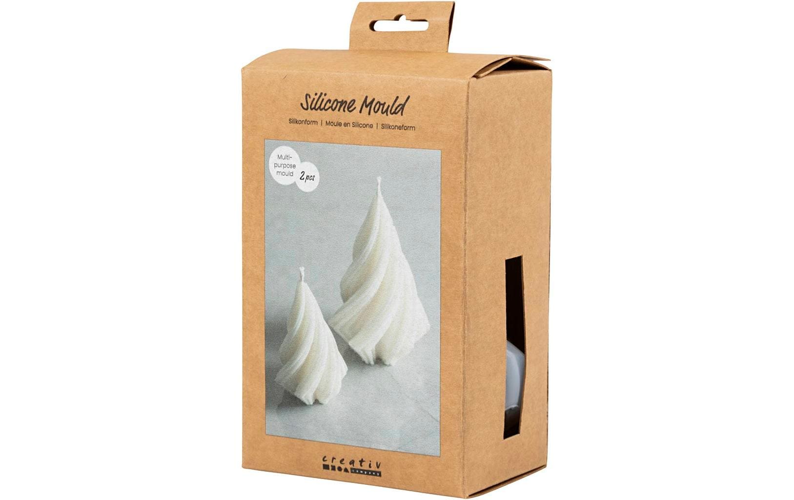 Creativ Company Kerzengiessform Silikon Weihnachtsbäume, 2 Stück