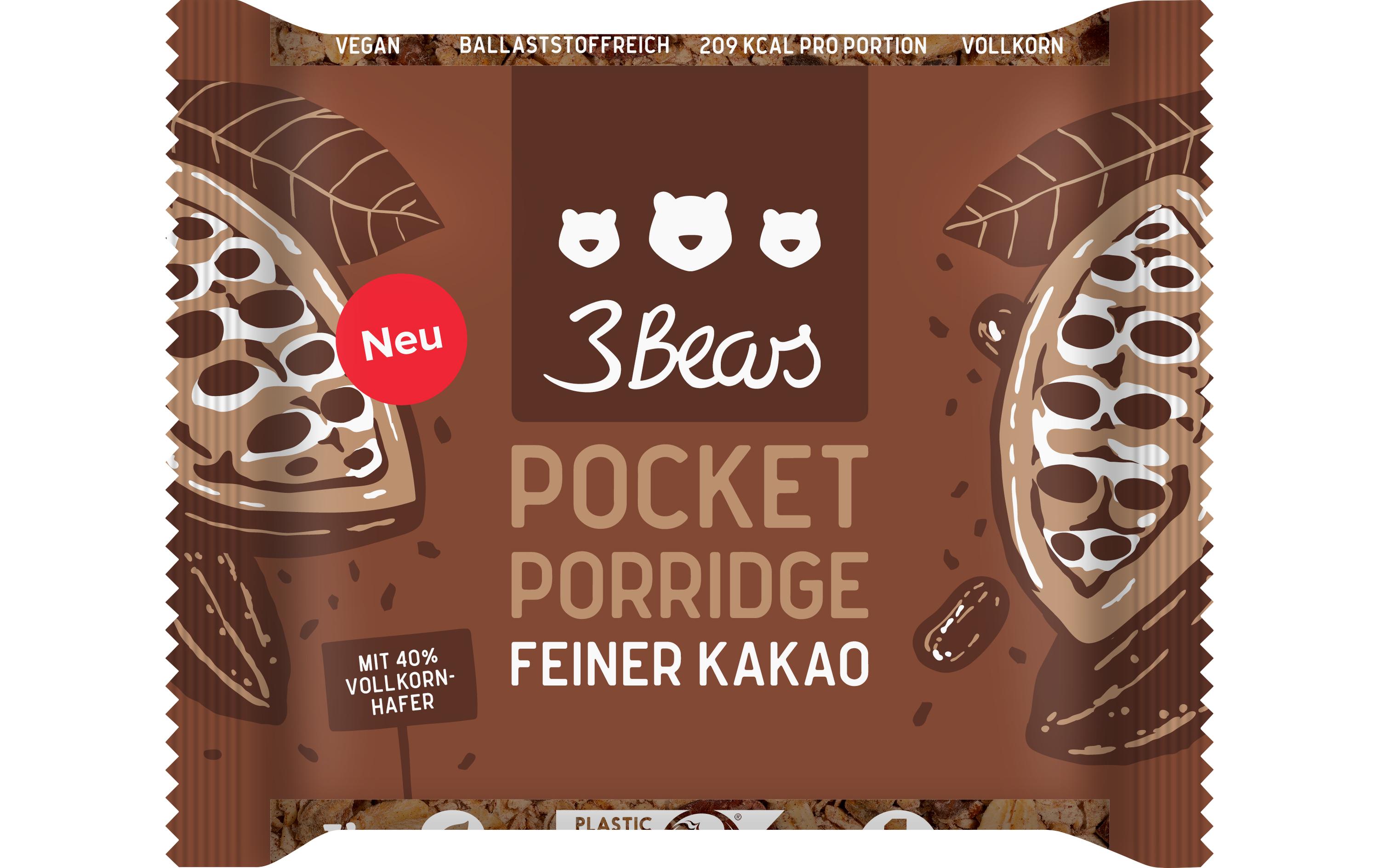 3Bears Pocket Porridge feiner Kakao 55 g