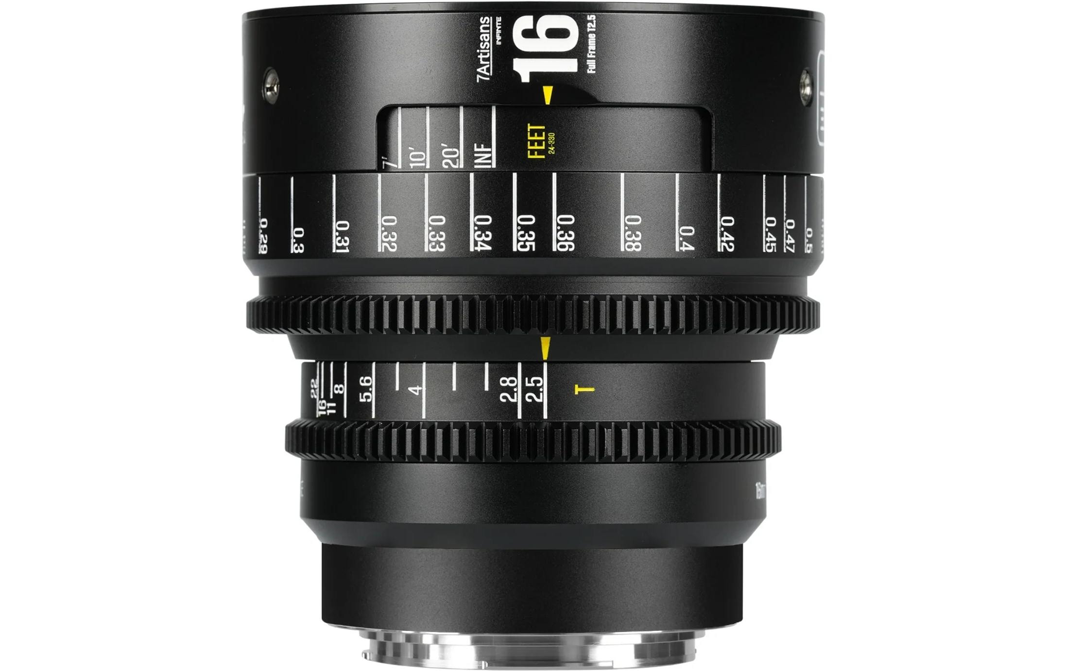 7Artisans Festbrennweite 16mm T/2.5 INFINTE Schwarz – Canon EF