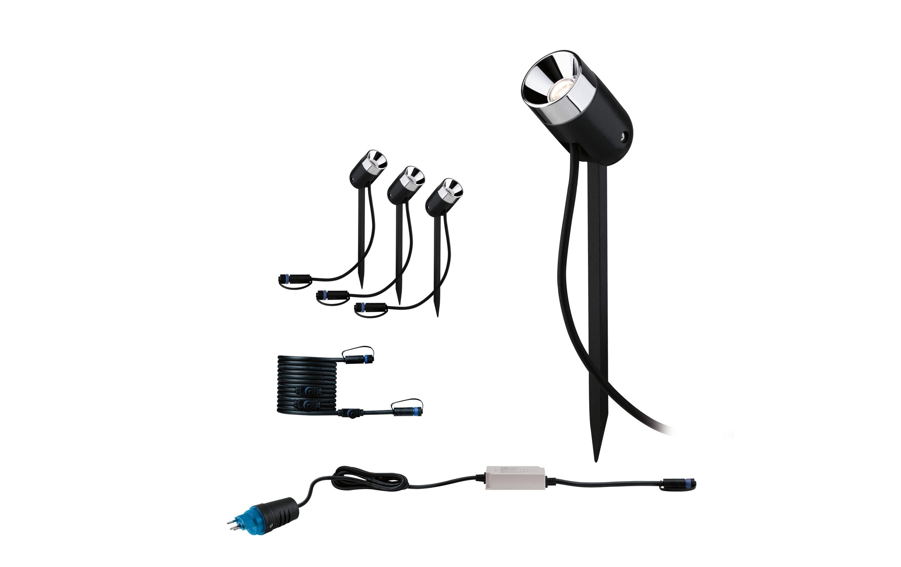 Paulmann Gartenspot Plug & Shine Pike 45° 3000 K, Basisset Paulmann Gartenspot Plug & Shine Pike 45° 3000 K, Basisset