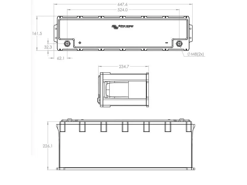 Victron Batterie LiFePO4 1.2 V/100 Ah NG 235 x 648 x 162 mm Victron Batterie LiFePO4 1.2 V/100 Ah NG 235 x 648 x 162 mm